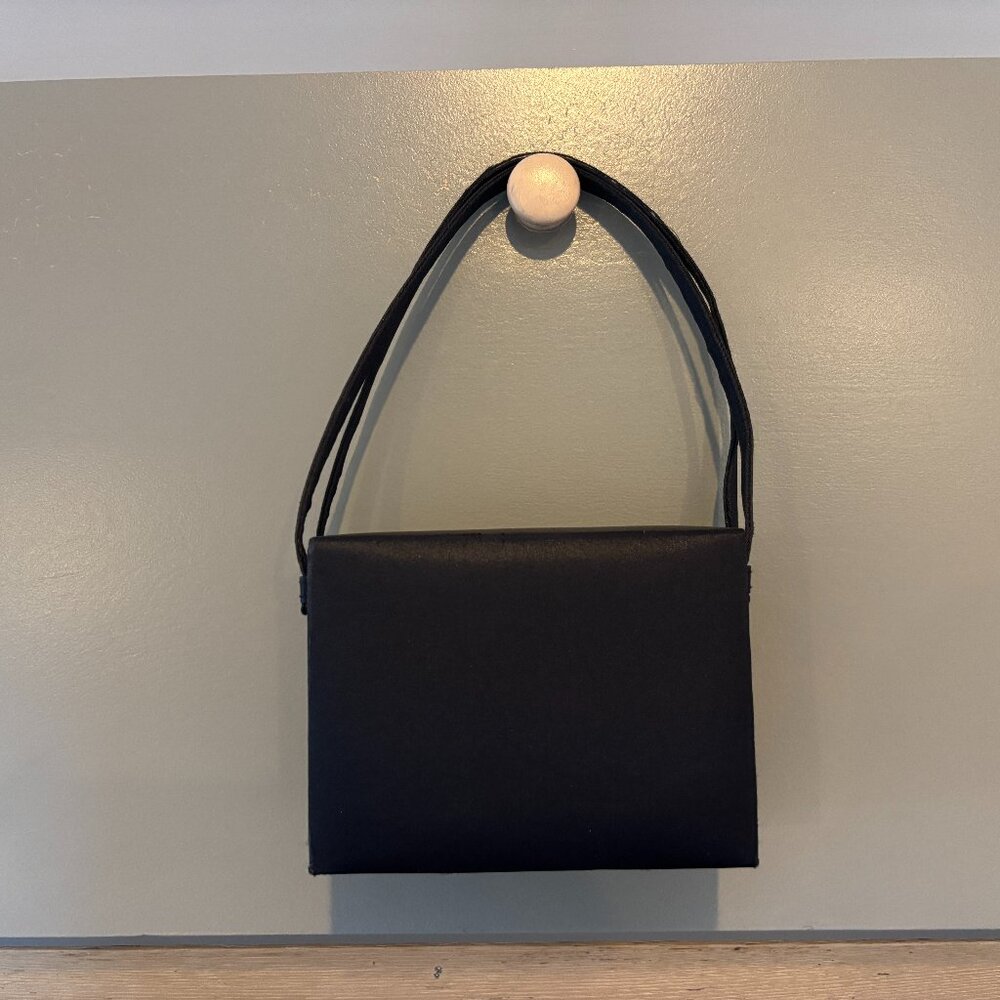 Black Purse - Vintage Purse - Satin - Mini Purse - La Regale